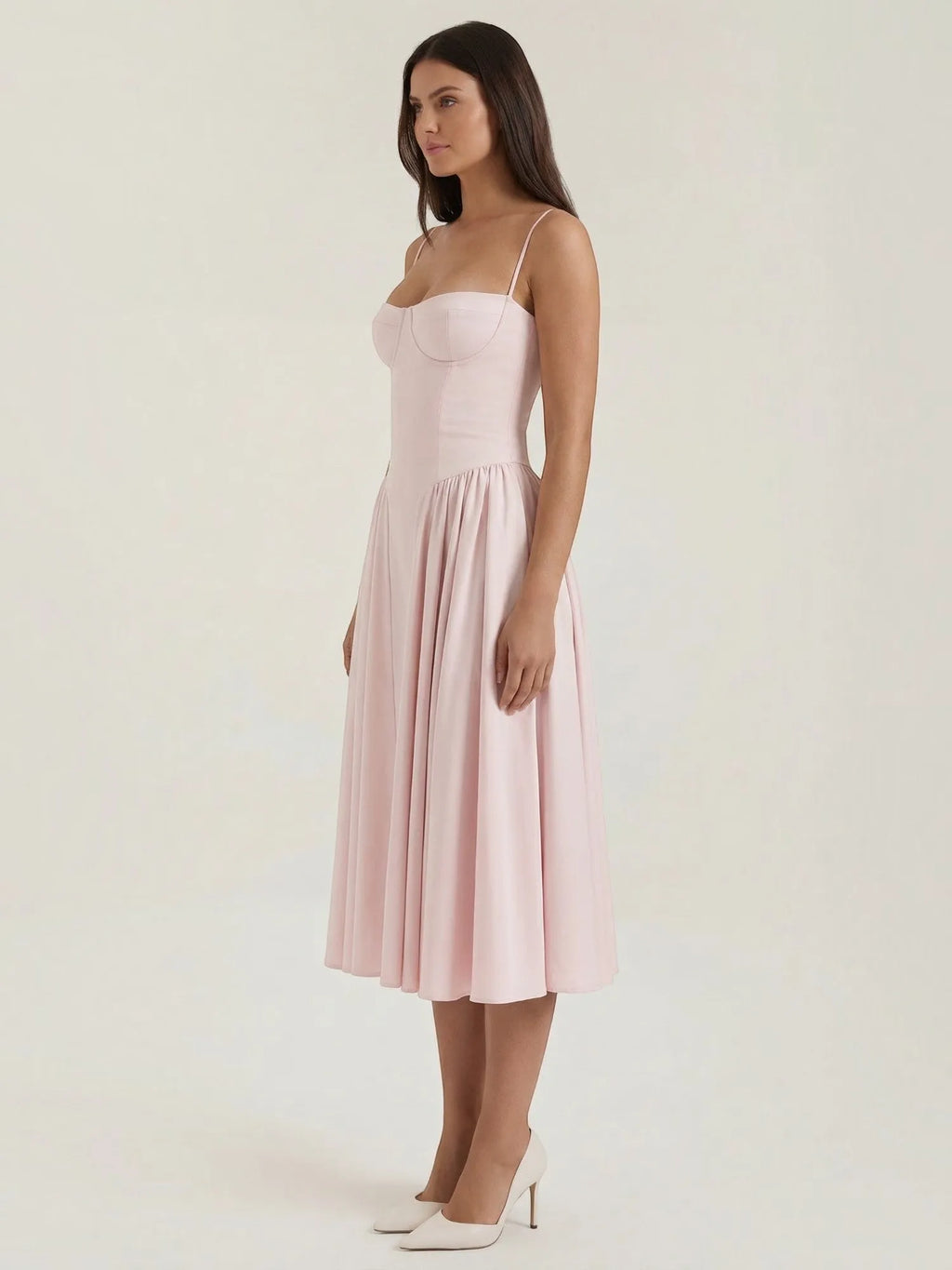 Odette – gorsetowa sukienka midi damska | Butik Modowy