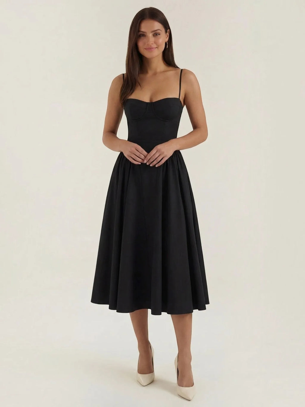 Odette – gorsetowa sukienka midi damska | Butik Modowy
