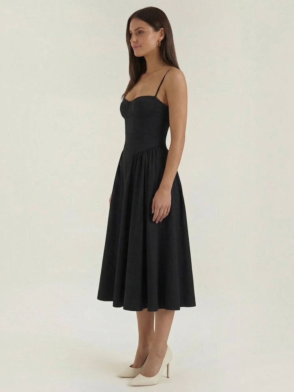 Odette – gorsetowa sukienka midi damska | Butik Modowy