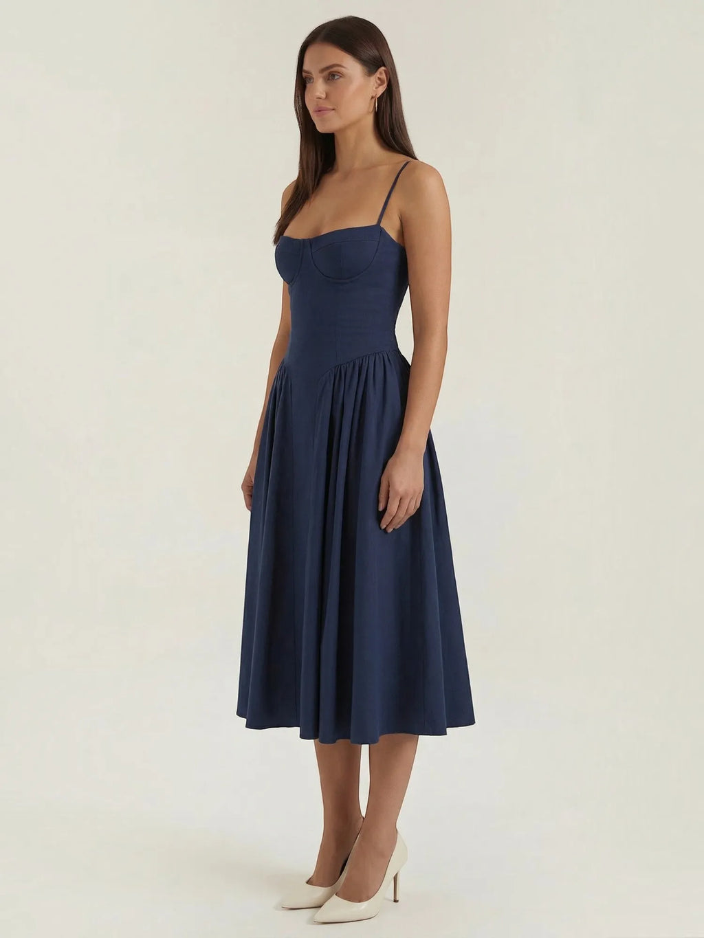 Odette – gorsetowa sukienka midi damska | Butik Modowy