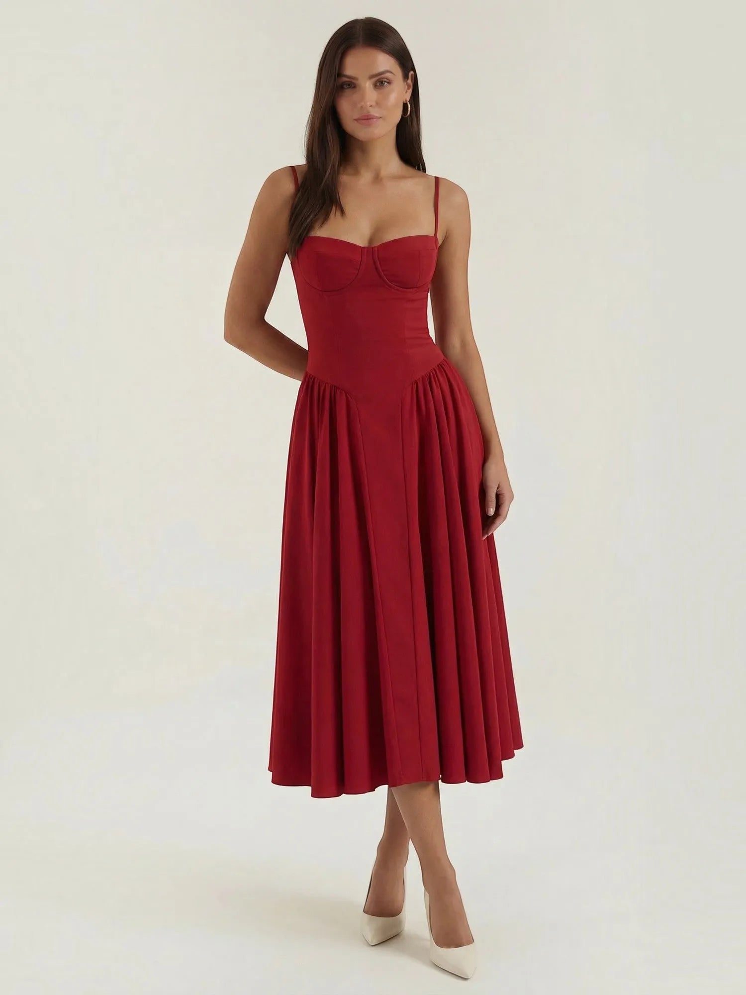 Odette – gorsetowa sukienka midi damska | Butik Modowy