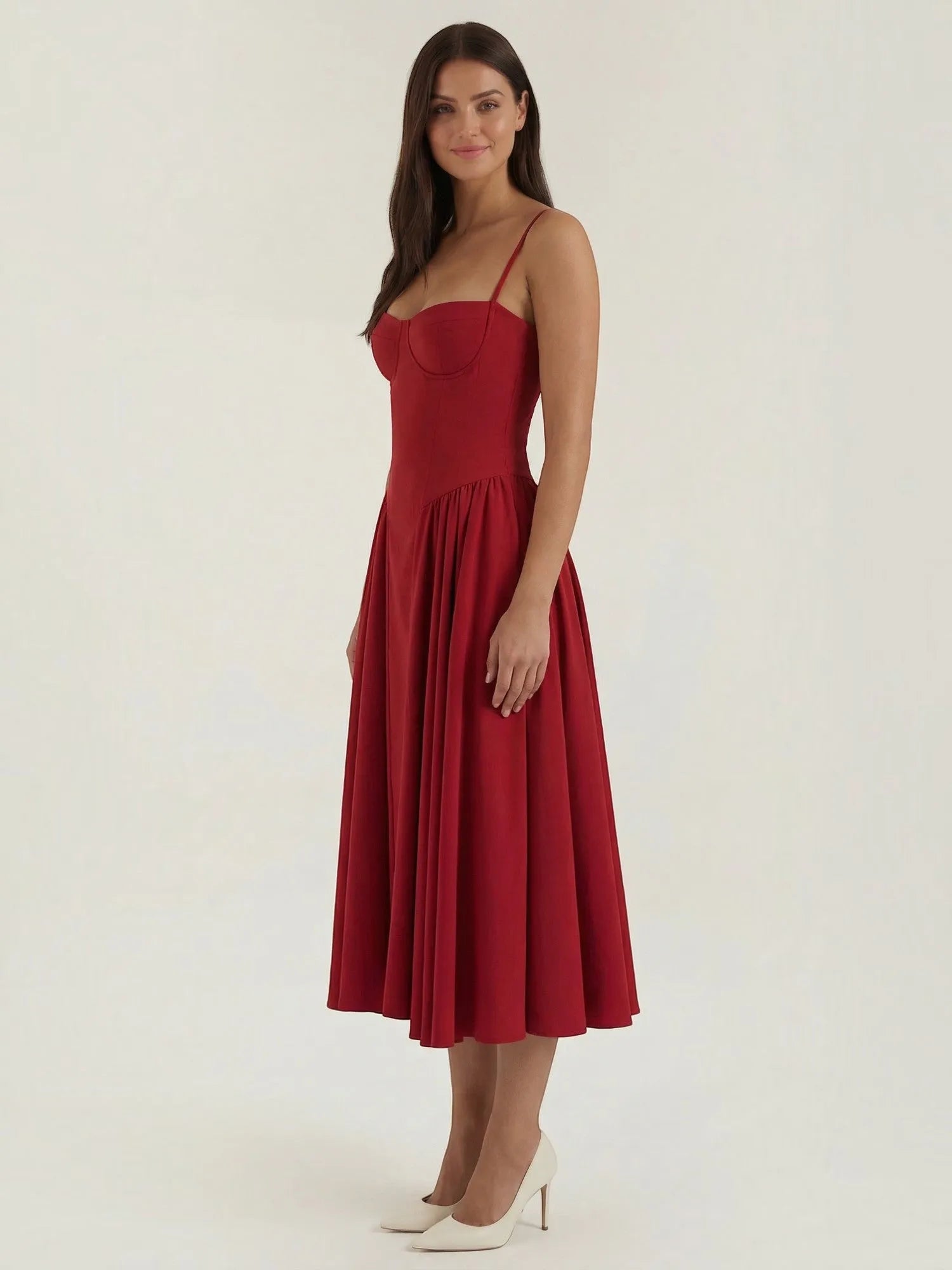 Odette – gorsetowa sukienka midi damska | Butik Modowy