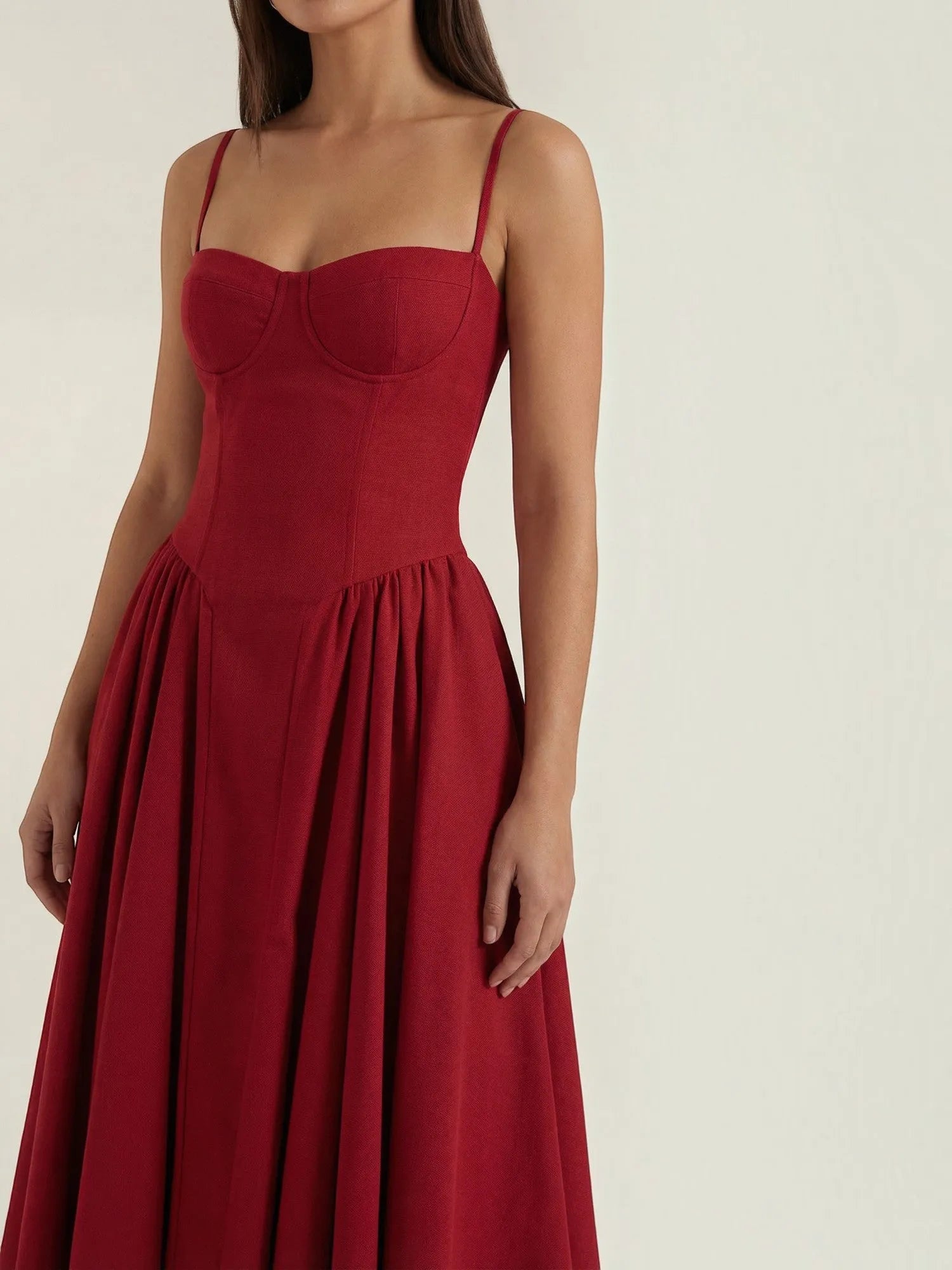 Odette – gorsetowa sukienka midi damska | Butik Modowy