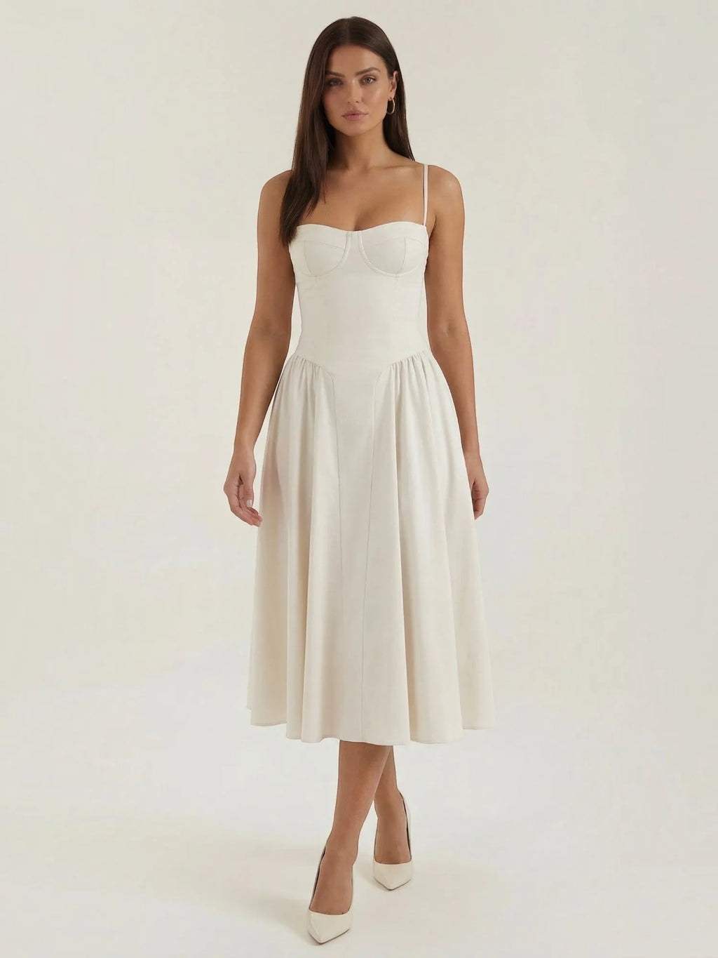 Odette – gorsetowa sukienka midi damska | Butik Modowy