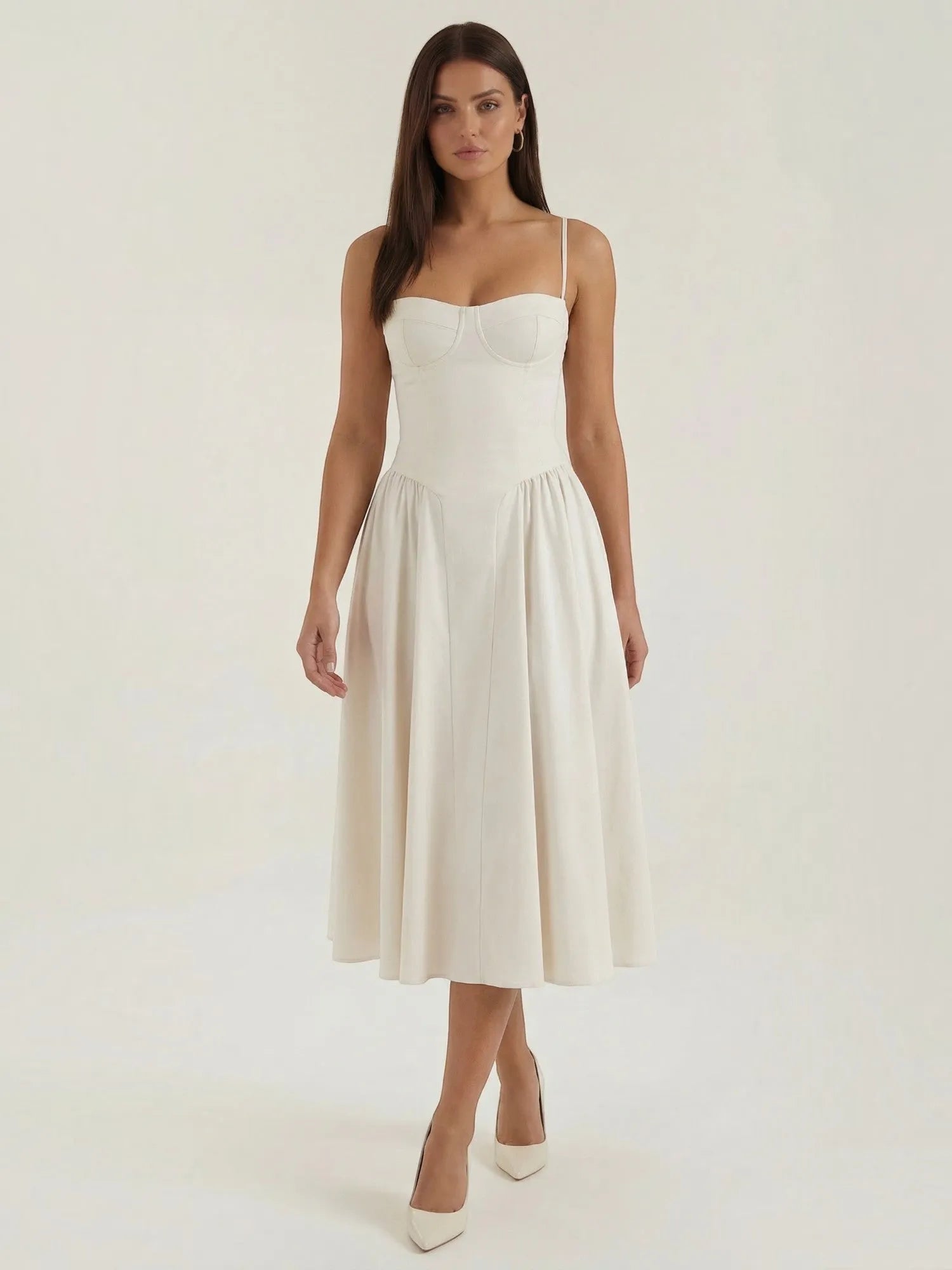 Odette – gorsetowa sukienka midi damska | Butik Modowy
