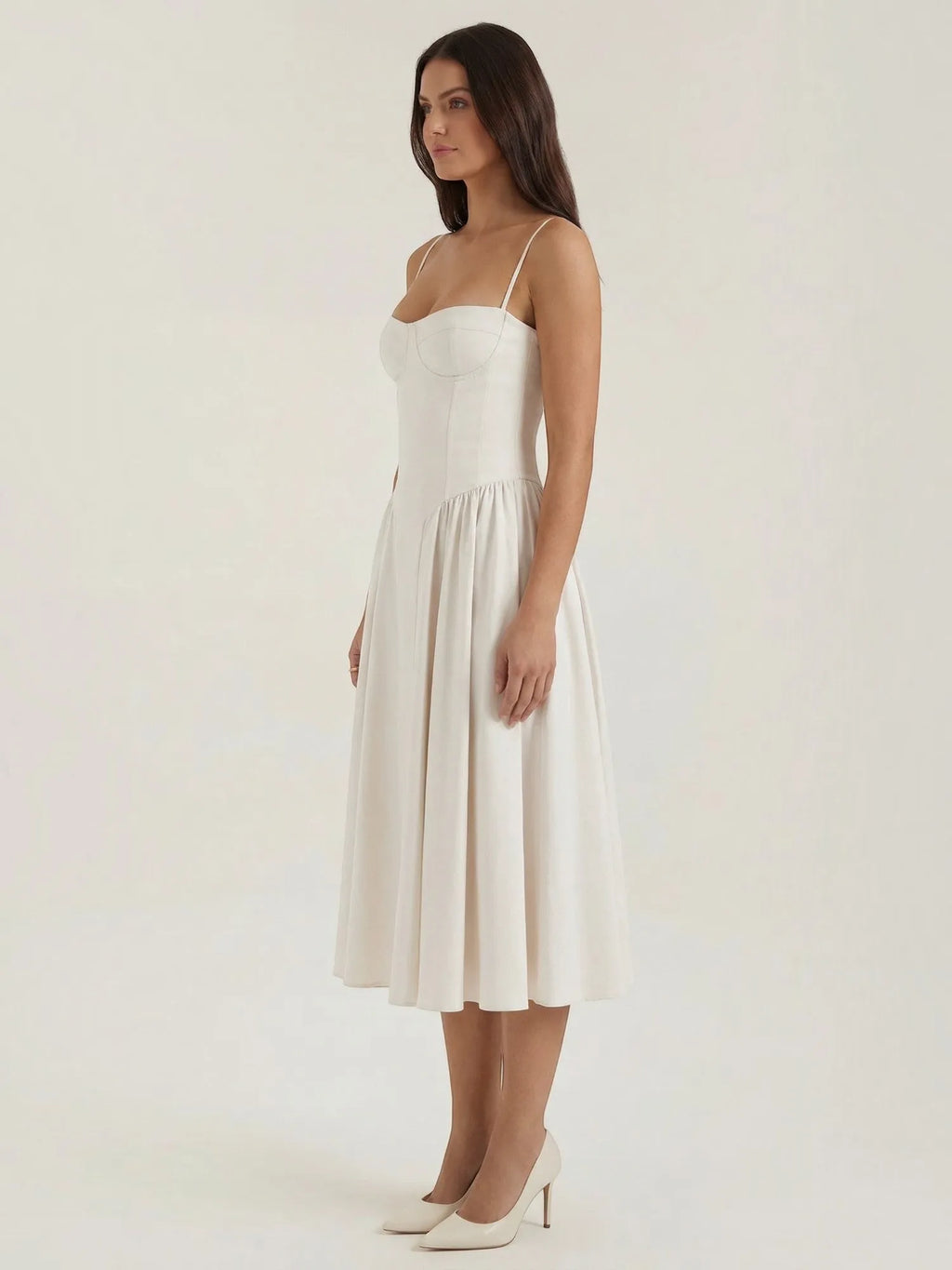 Odette – gorsetowa sukienka midi damska | Butik Modowy