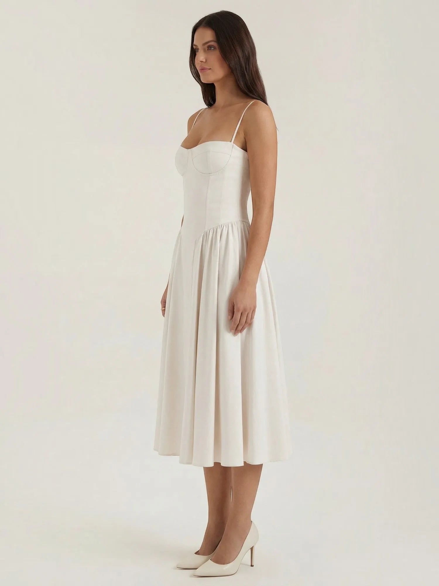 Odette – gorsetowa sukienka midi damska | Butik Modowy