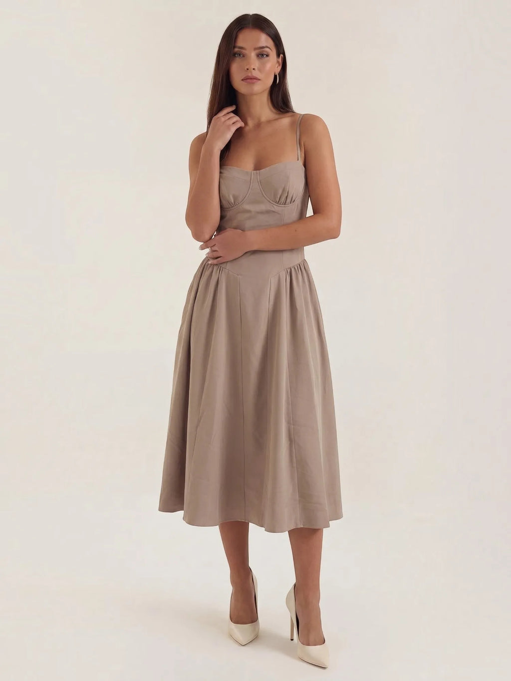 Odette – gorsetowa sukienka midi damska | Butik Modowy
