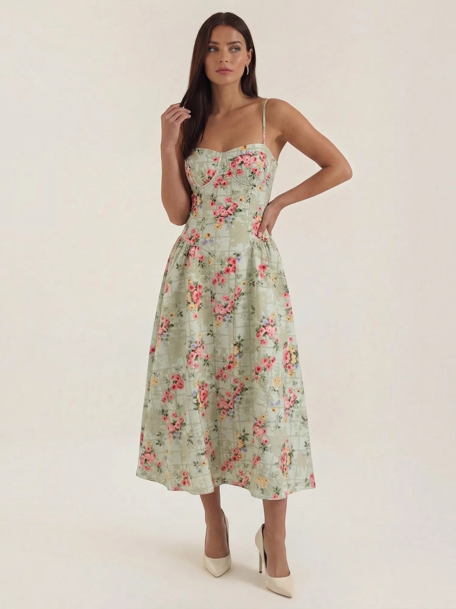 Odette – gorsetowa sukienka midi damska | Butik Modowy