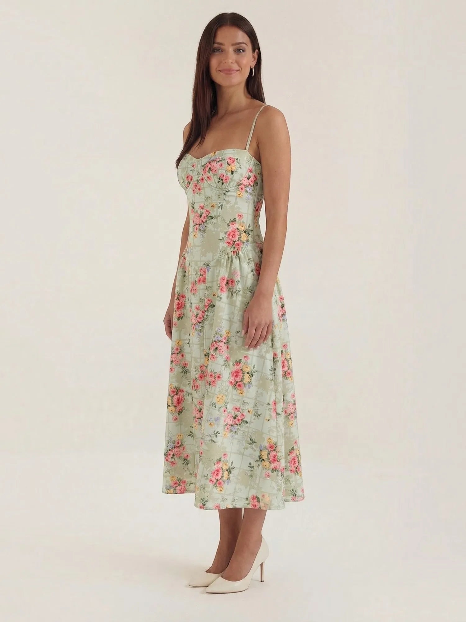 Odette – gorsetowa sukienka midi damska | Butik Modowy