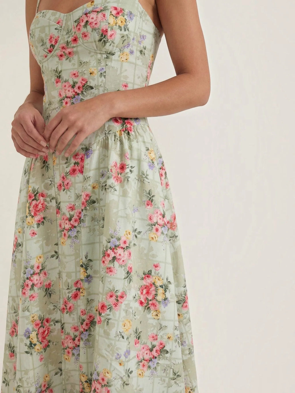 Odette – gorsetowa sukienka midi damska | Butik Modowy