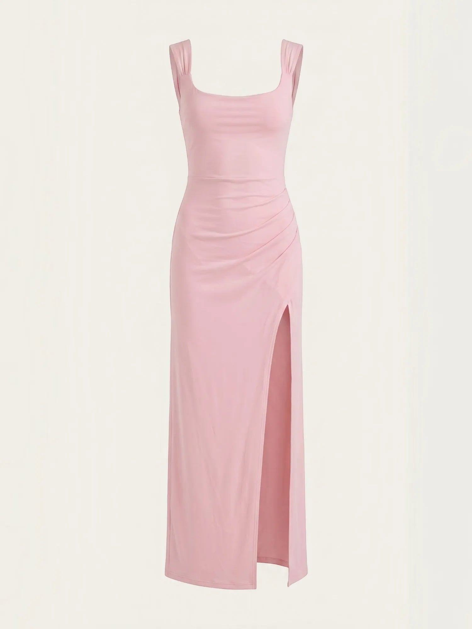 Rhoda – marszczona sukienka maxi damska, pastelowa | Butik Modowy