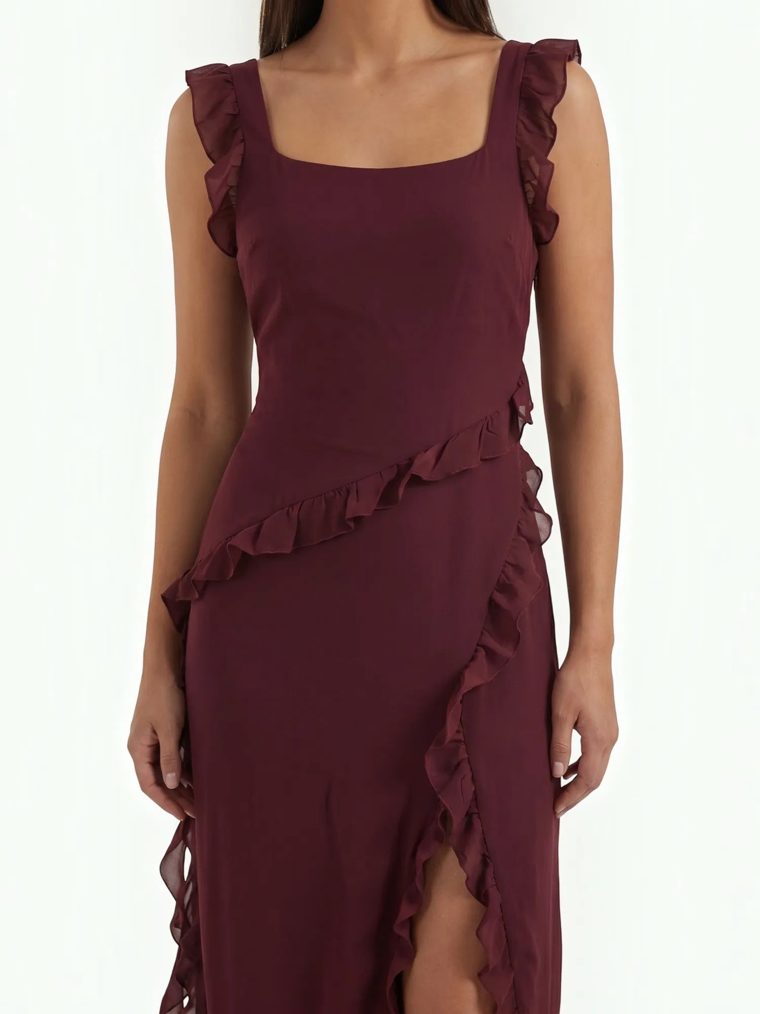 Susan – sukienka maxi damska z falbankami | Butik Modowy