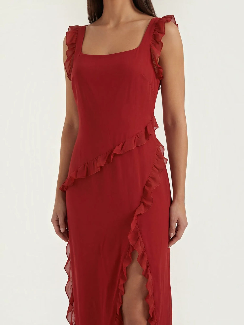 Susan – sukienka maxi damska z falbankami | Butik Modowy