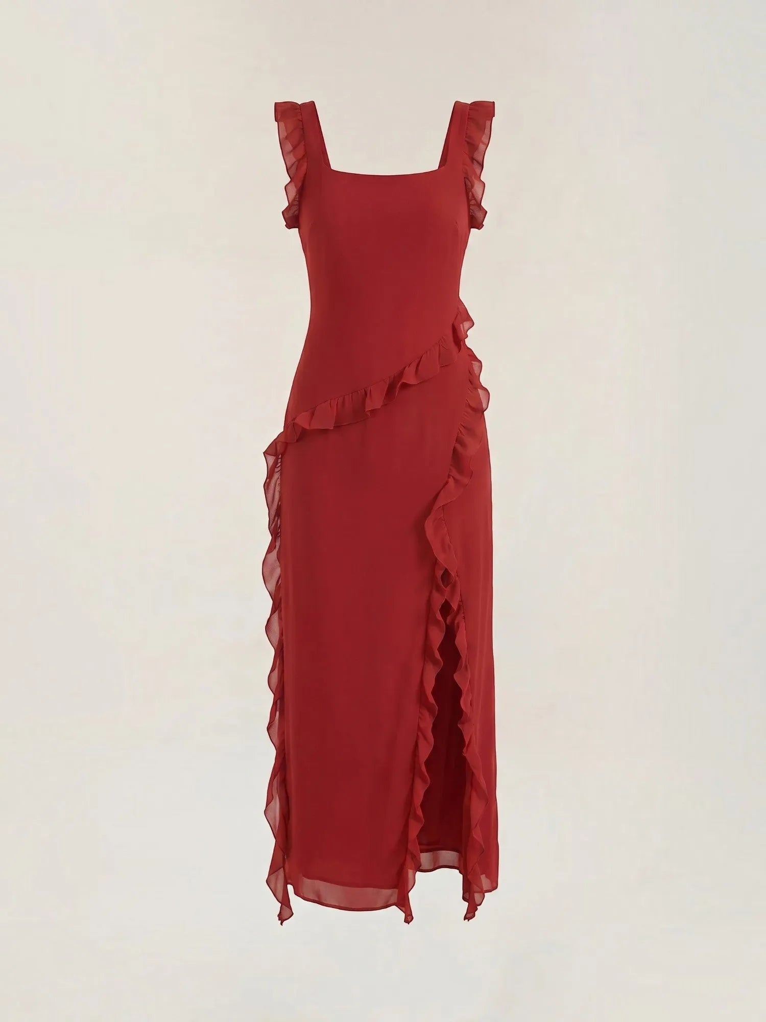Susan – sukienka maxi damska z falbankami | Butik Modowy