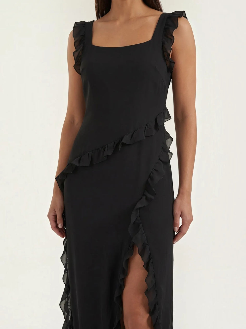 Susan – sukienka maxi damska z falbankami | Butik Modowy