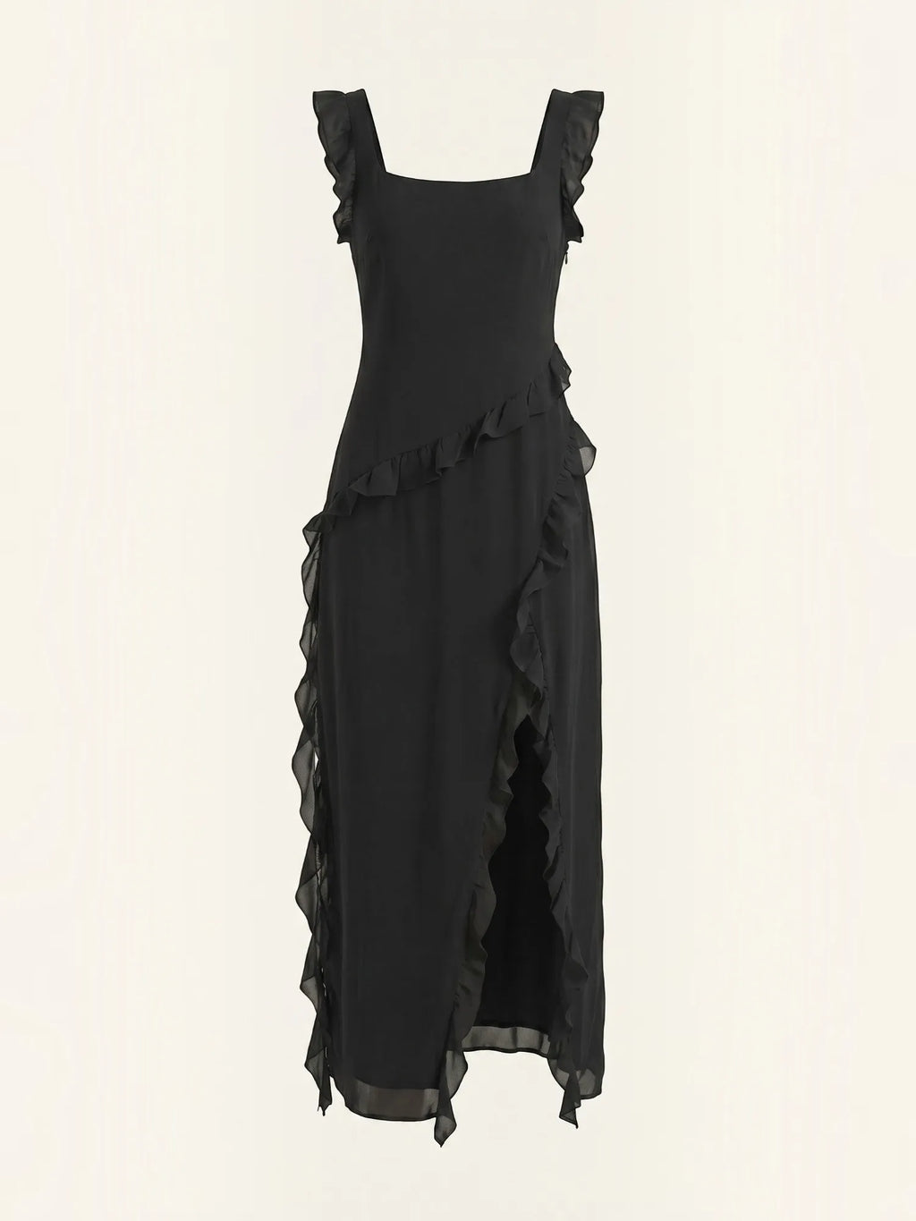 Susan – sukienka maxi damska z falbankami | Butik Modowy